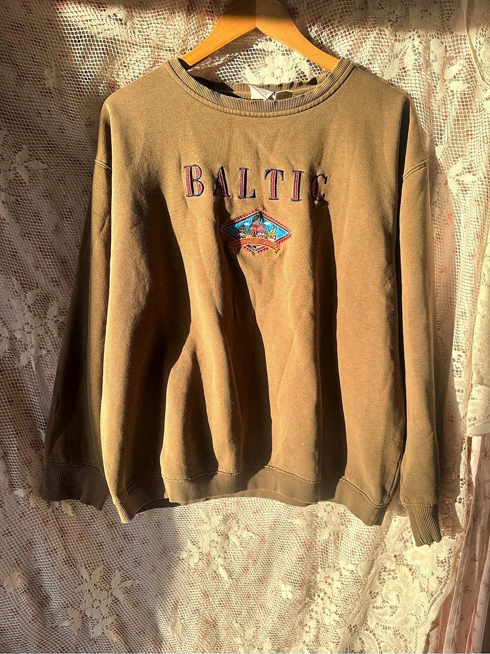 Princess Cruises Vintage Baltic Souvenir Crewneck Sweatshirt Brown